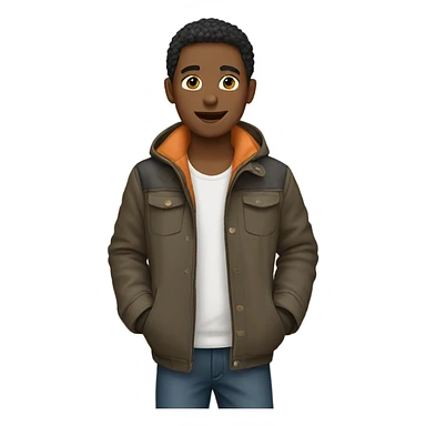 boys outdoors in jackets sticker