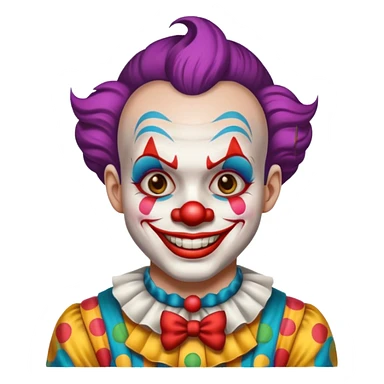 clown with tattoos sticker