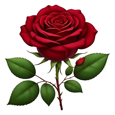 Dark Red rose sticker