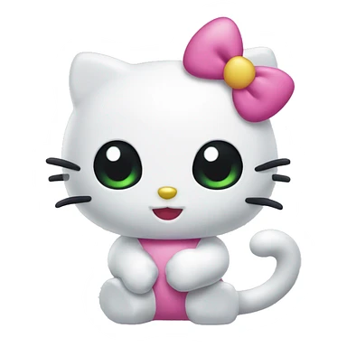 Hello kitty shows off sharp claws sticker