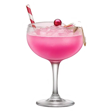 Pink Christmas cocktail sticker