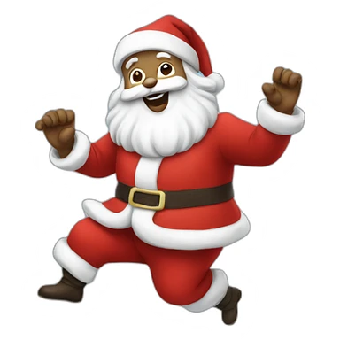 white santa dancing sticker