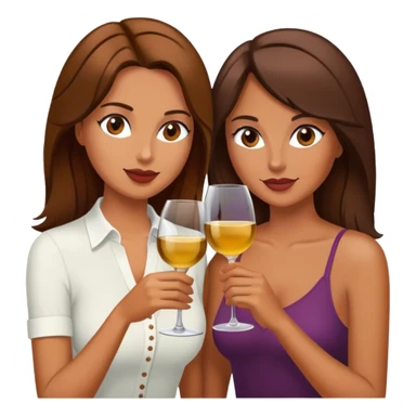 Best friends drinking wine sticker