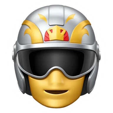 a classic silver platebody, light silver, no gold, matching the lighter silver helmet style, emoji style sticker