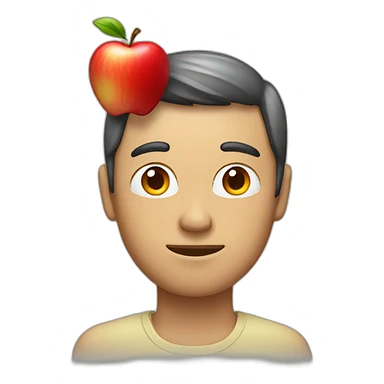 A man with an apple for a head sticker