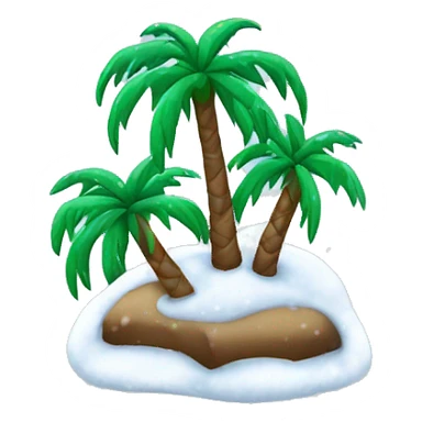 palm tree with snow sticker