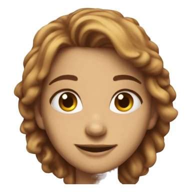 Becca smiling at me sticker