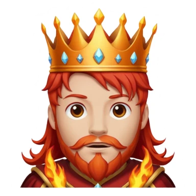 portrait of flame king sticker