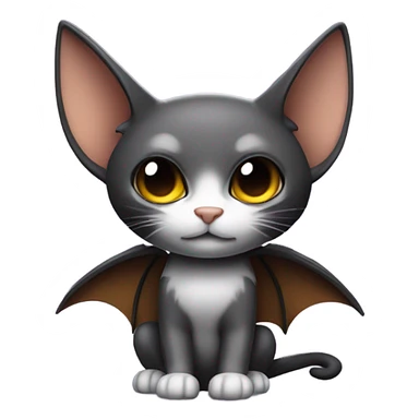 a cat with bat wings  sticker