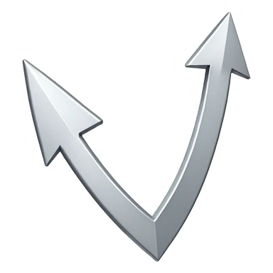 very simple white arrow pointing downwards, sticker