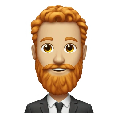 Ginger  and grey groom with long beard sticker
