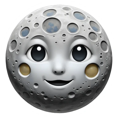 Moon with different shade sticker