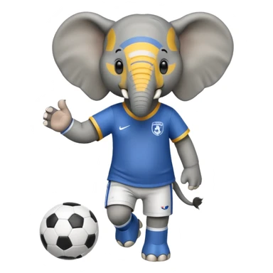 축구하는 코끼리 sticker