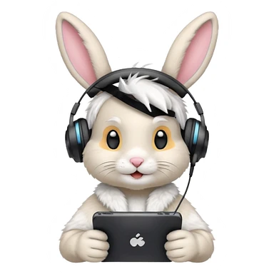 gamer bunny sticker