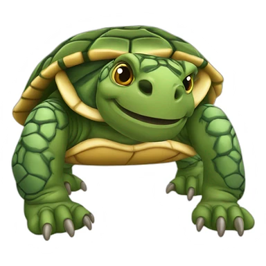 Tortue sur un tigre sticker
