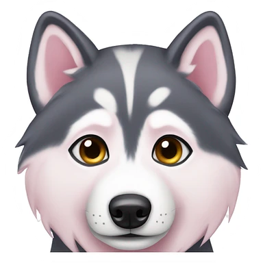 pastel pink husky sticker