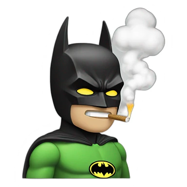 batman smokin weed sticker