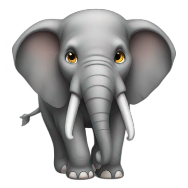 Angry elephant sticker