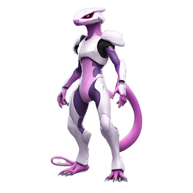 White Anthro-Lizard-Reptile-Raptor-Alien-Genesect-Mewtwo-Fakémon, with pink eyes, with a futuristic visor-helmet, wearing a techwear-suit, Full Body sticker