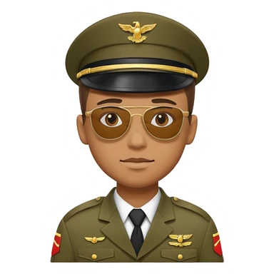 soldier with sunglasses sticker