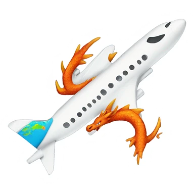 Dragon on a plane sticker