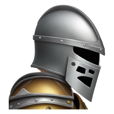 A knight we see  the shoulder and the head with the helmet on the head. add a sword and also a cross on the armour and we see only to his wasit sticker