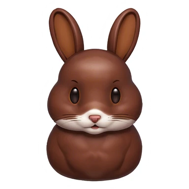 bunny made out of shockolate sticker