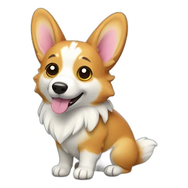 fairy corgi sticker