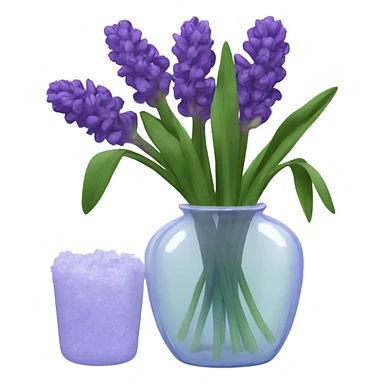 A clear vase holding hyacinths sticker