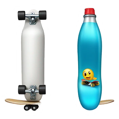 Water bottle in a skateboard sticker