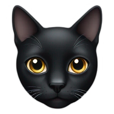 black cat with white around the eye sticker