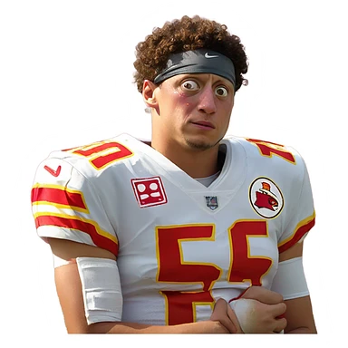 Patrick Mahomes crying to a referee  sticker