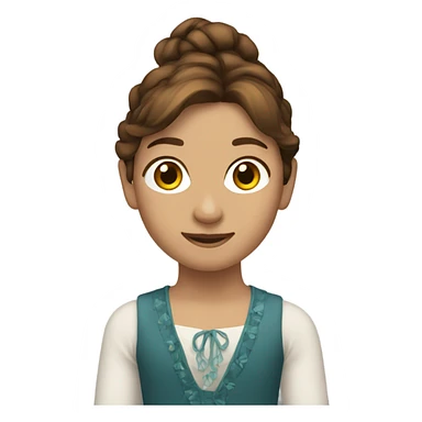 river dancer with brown hair sticker