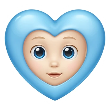 Baby blue heart  sticker