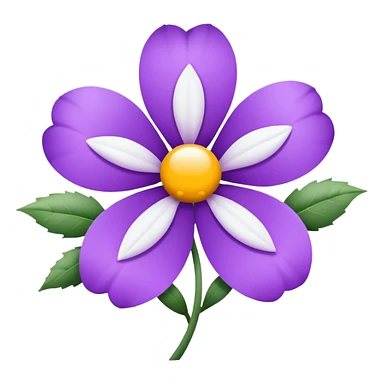 purple flower with snow behind it sticker