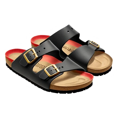 black boston birkenstock emoji sticker