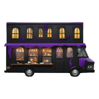 Reality morticia Addams haunted dream house on food truck  sticker