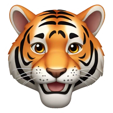 Tigre con cara feliz sticker