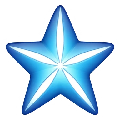 Estrella de color azul sticker