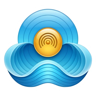 radar wave signals sticker