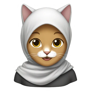 A hijabi cat  sticker