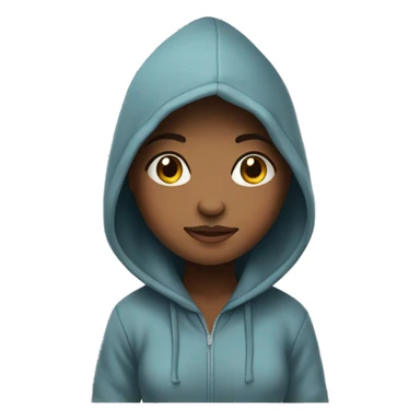 Cute girl in a hoodie sticker