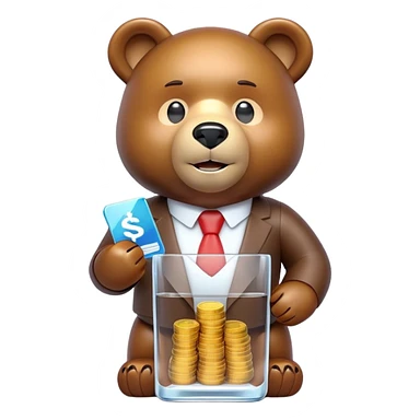 Dave bear glass banking app sticker