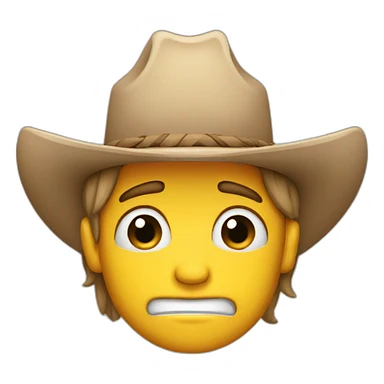 Crying cowboy smile sticker