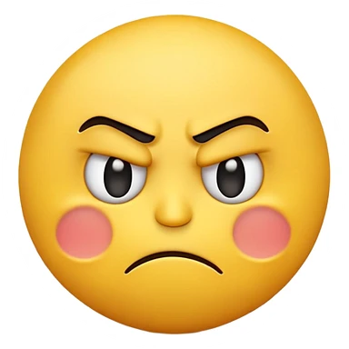 A 2D digital illustration of a yellow emoji with a round face, looking angry with furrowed brows, squinted eyes, and a frown. The emoji has its arms crossed in front of its chest, emphasizing a frustrated or annoyed attitude. sticker