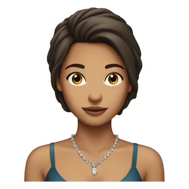 brunette girl with no jewerly sticker