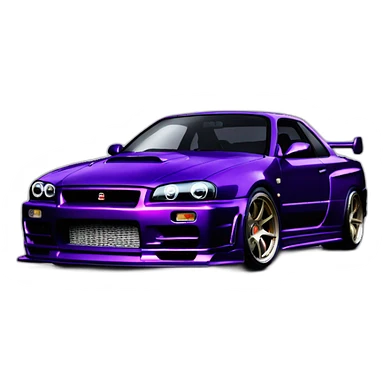 gtr r34 midnight purple sticker