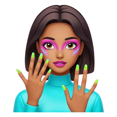 futuristic nail artist sticker