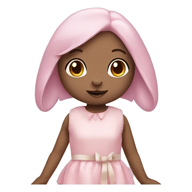 pastel pink rabbit doll sticker