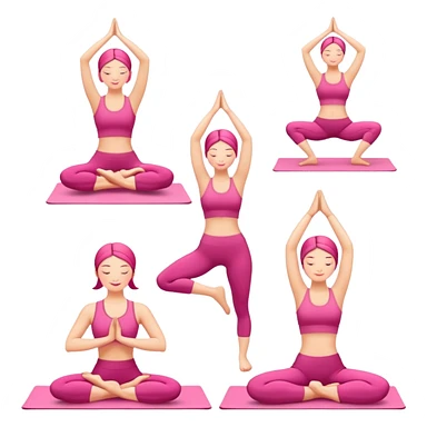 pink yoga set  sticker